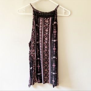 Mudd | XXL | Women’s Black Floral Lace Detail High Neck Tank